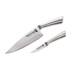 Big Green Egg Pro Stainless Steel Silver Grilling Knife Set 2 Pc