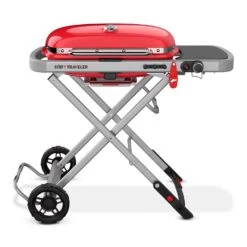 Weber Traveler 1 Burner Liquid Propane Portable Grill Red