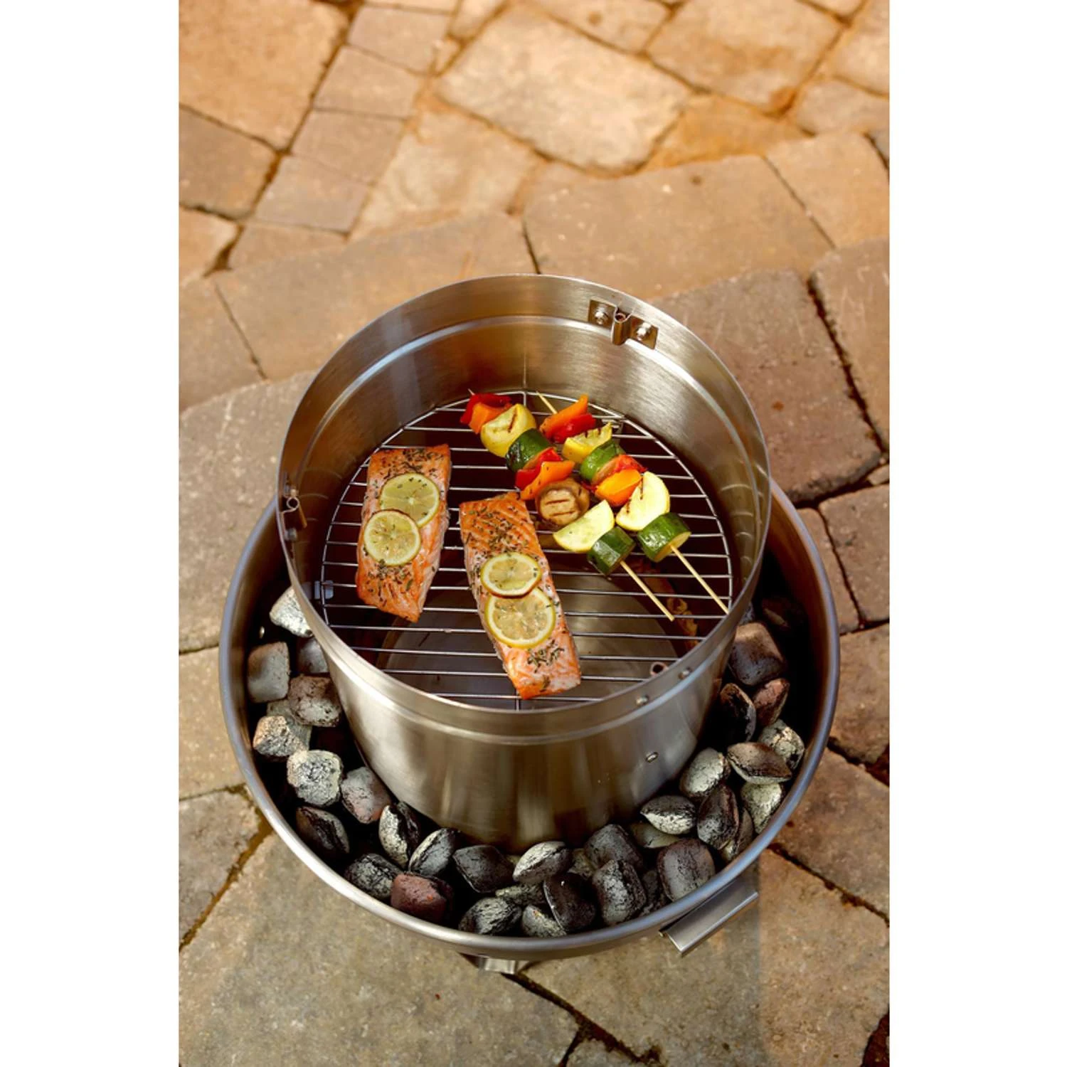 Orion Cooker Original Wood Chips Vertical Outdoor Convection Cooker Silver - Image 4