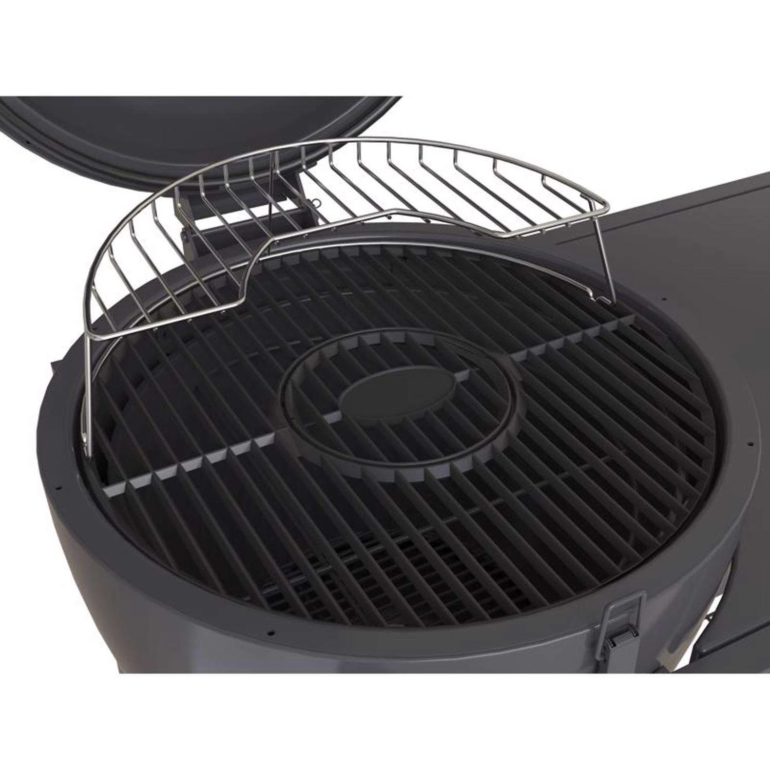 Brand-Man Grills 20 In. Rodeo Deluxe Charcoal/Wood Kamado Grill And Smoker Gray - Image 4