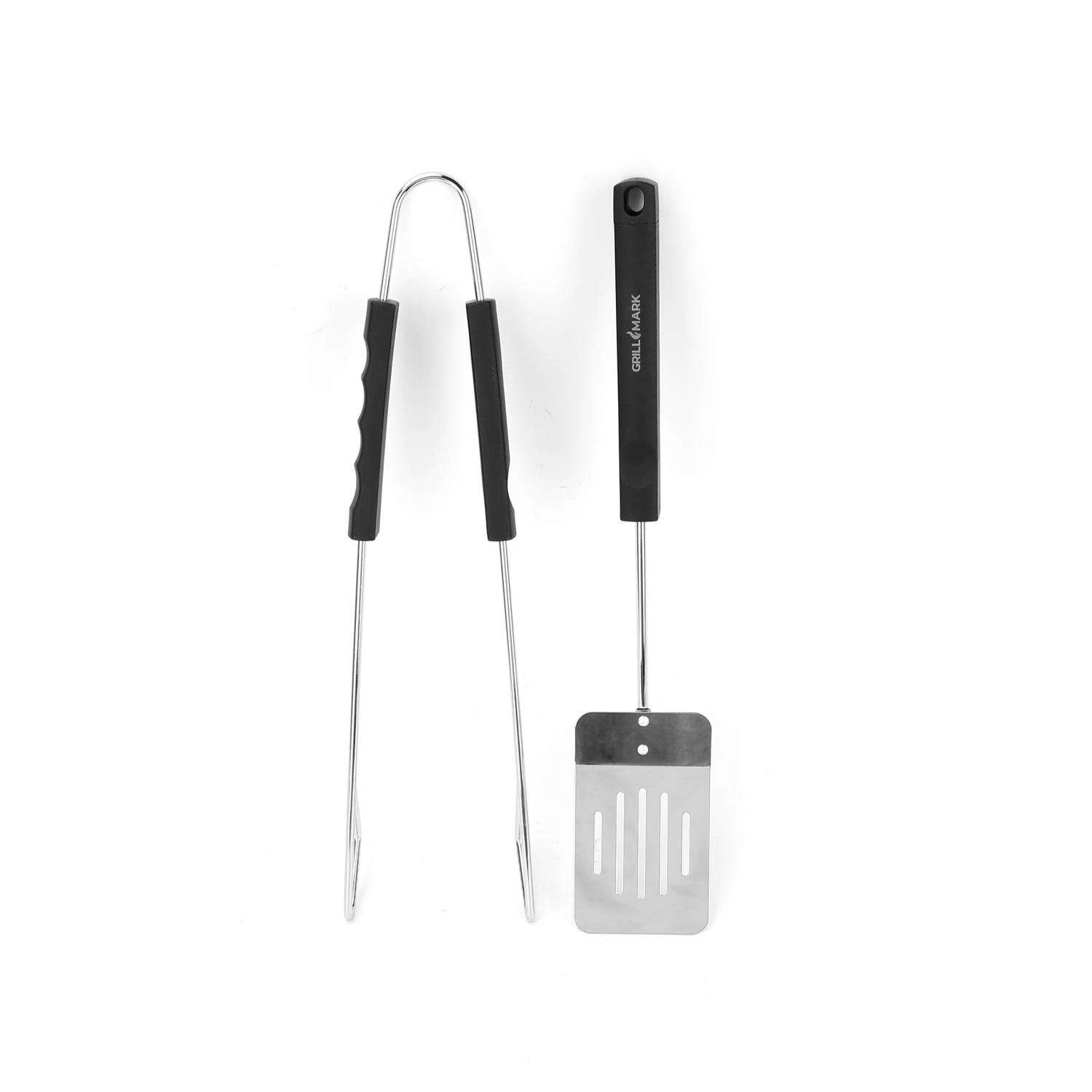 Grill Mark Stainless Steel Black/Silver Grill Tool Set 3 Pc - Image 4