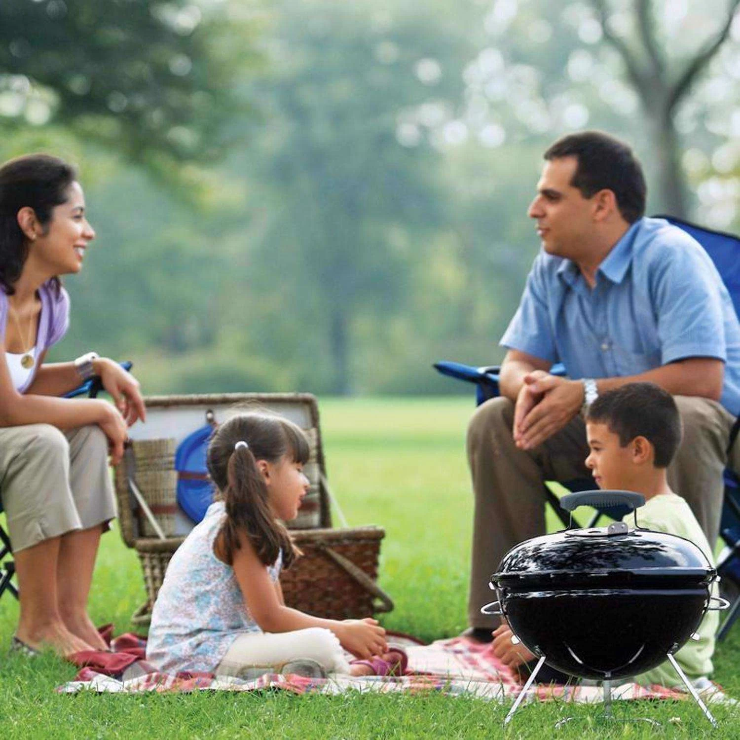 Weber 14 In. Smokey Joe Premium Charcoal Grill Slate Blue - Image 9