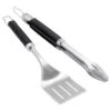 Weber Precision Stainless Steel Black/Silver Grill Tool Set 2 Pc