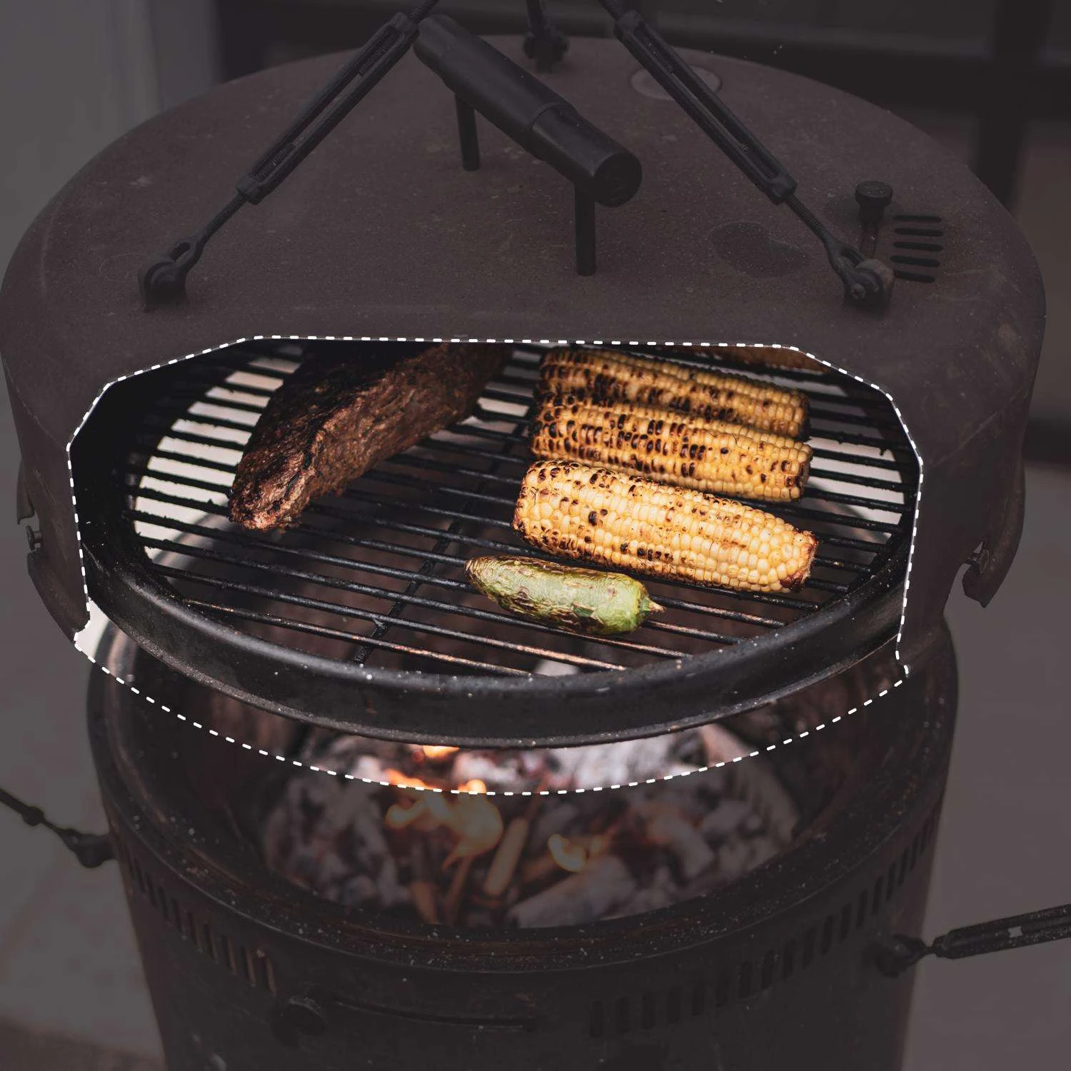 Burch Barrel 18 In. Charcoal/Wood Grill And Smoker Black - Image 6
