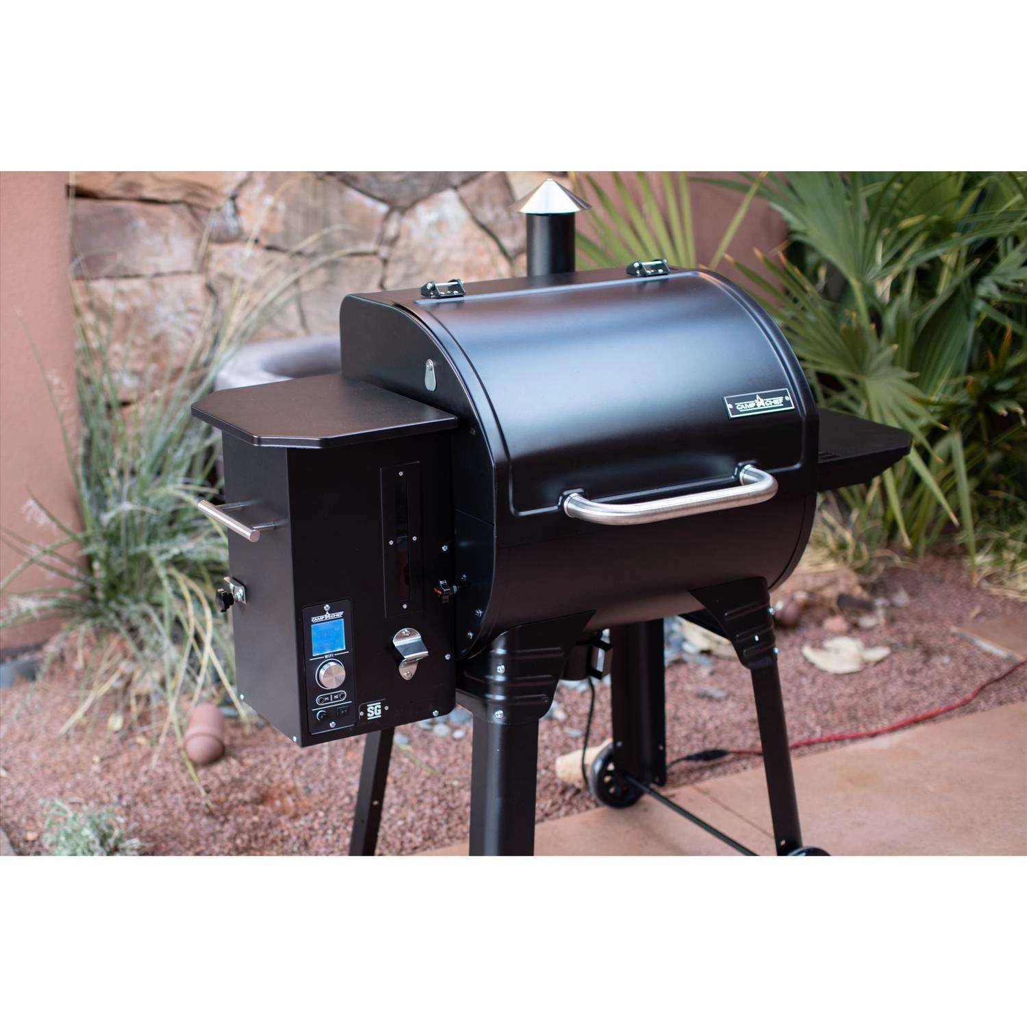 Camp Chef SmokePro Wood Pellet Bluetooth And WiFi Grill And Smoker Black - Image 5