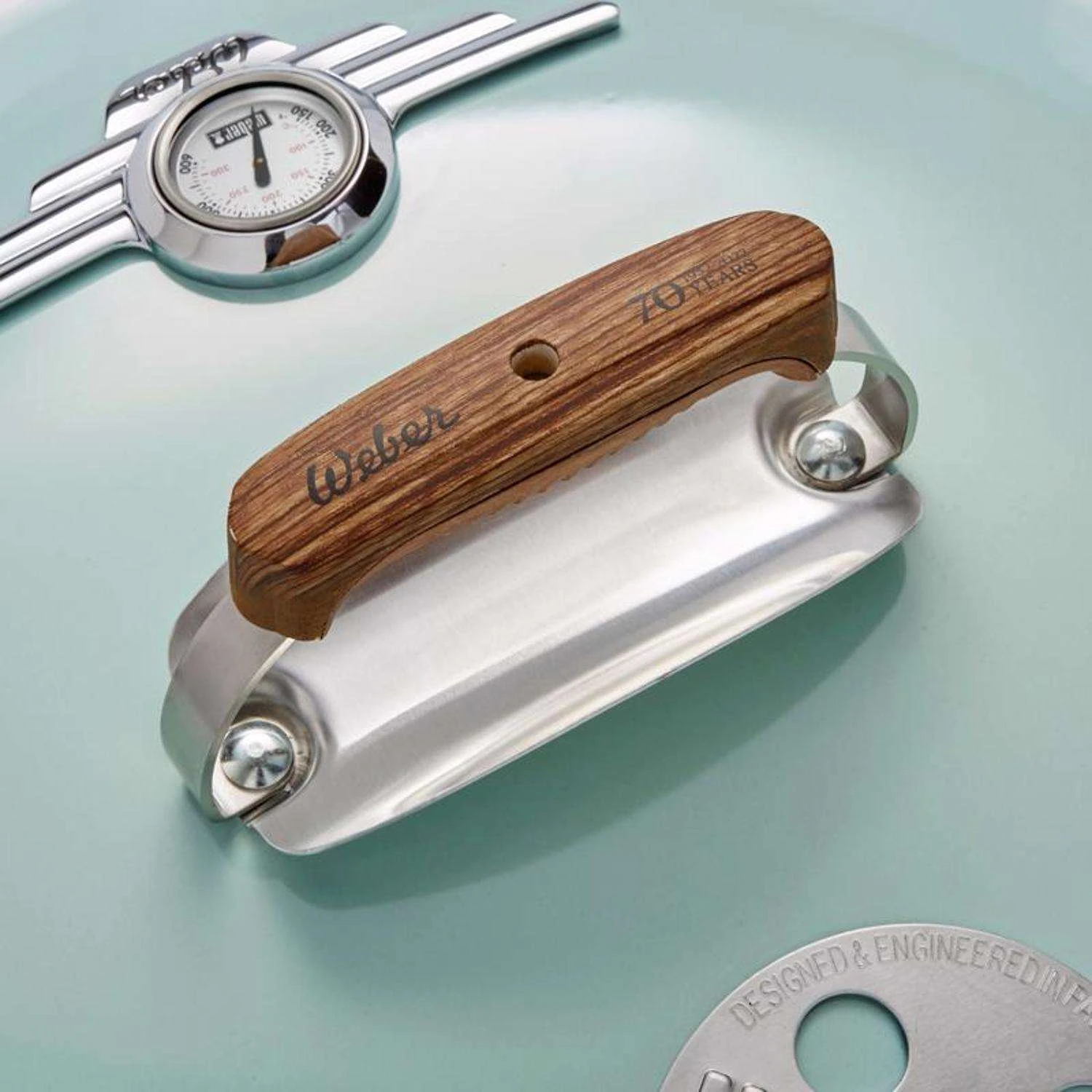 Weber 22 In. 70th Anniversary Kettle Charcoal Grill Rock N Roll Blue - Image 6