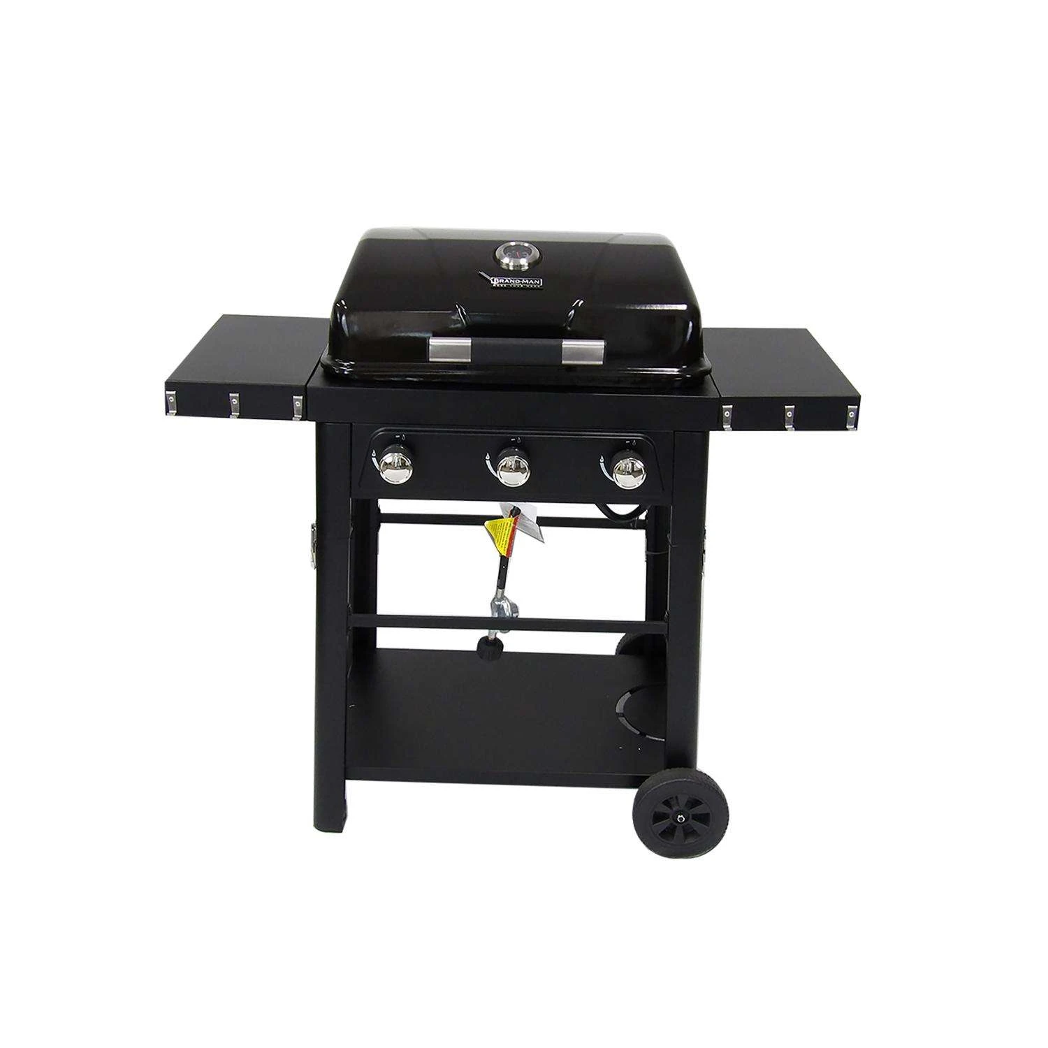 Brand-Man Grills Bronco2 3 Burner Liquid Propane Portable Grill Black