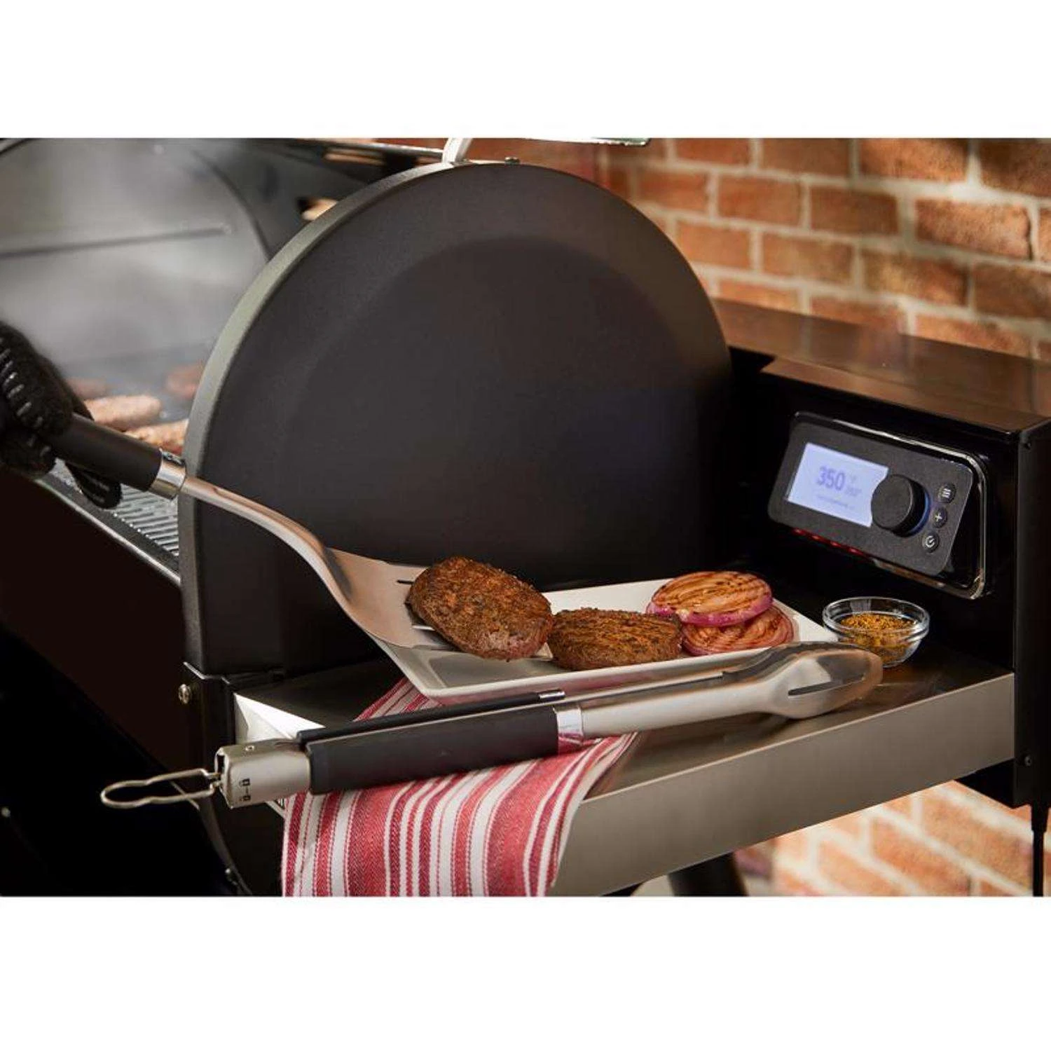 Weber Precision Stainless Steel Black/Silver Grill Tool Set 2 Pc - Image 2