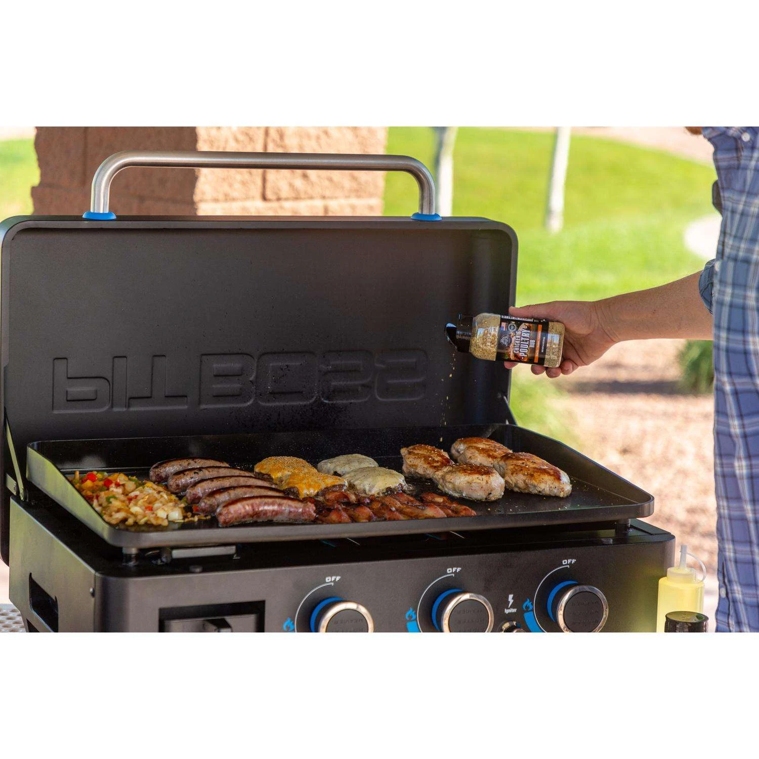 Pit Boss Ultimate 3 Burner Liquid Propane Outdoor Griddle Black - Image 2