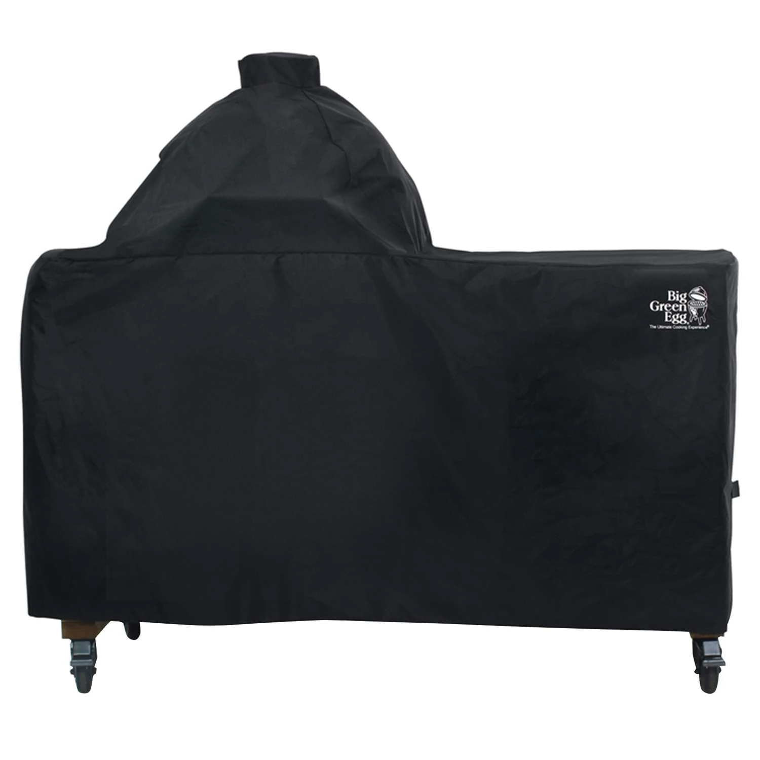 Big Green Egg Black Grill Cover For Large EGG In Acacia Table