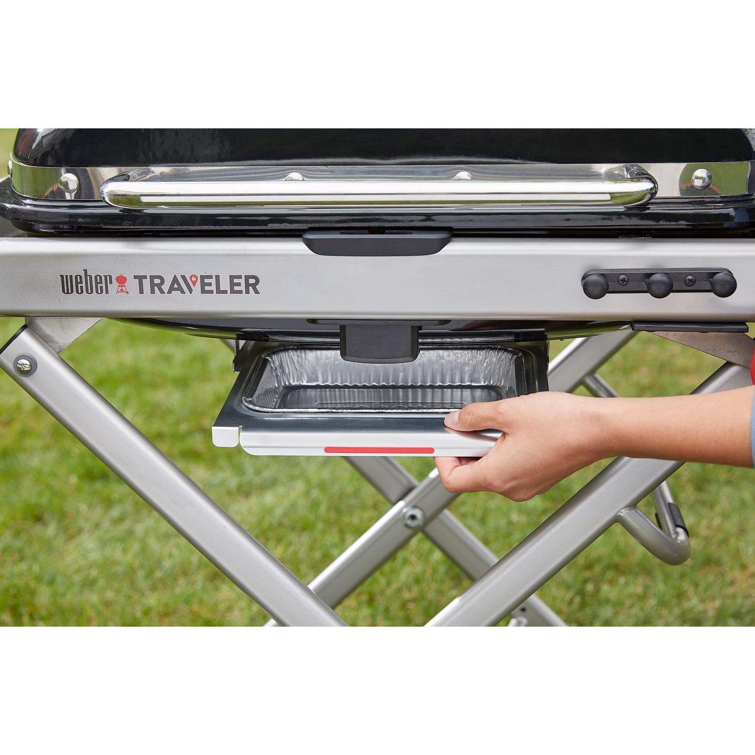 Weber Traveler Stealth 1 Burner Liquid Propane Portable Grill Black - Image 7