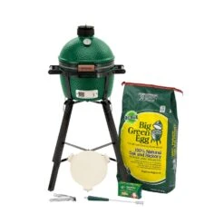 Big Green Egg 13 In. MiniMax EGG Package With Folding Nest Charcoal Kamado Grill And Smoker Green