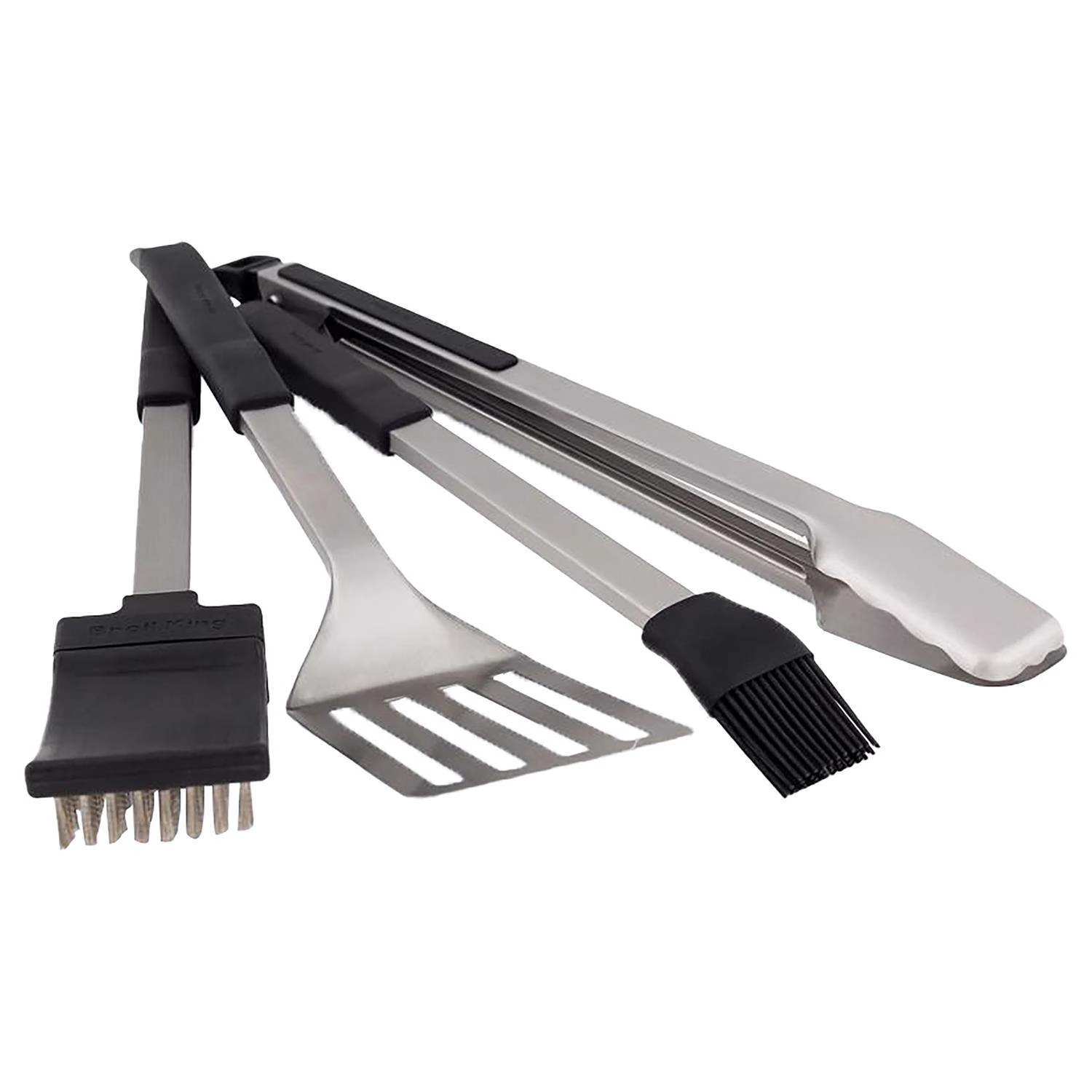 Broil King Baron Stainless Steel Black/Silver Grill Tool Set 4 Pc - Image 2