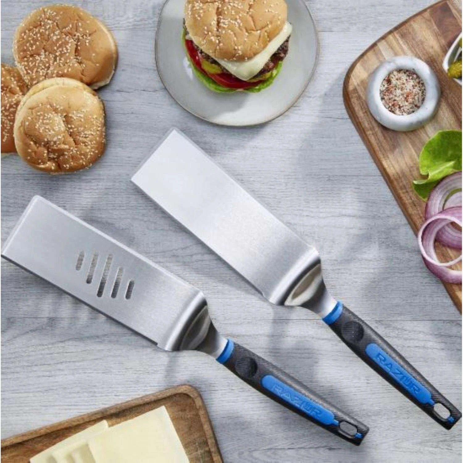 Razor Stainless Steel Black/Silver Grill Spatula 2 Pk - Image 3