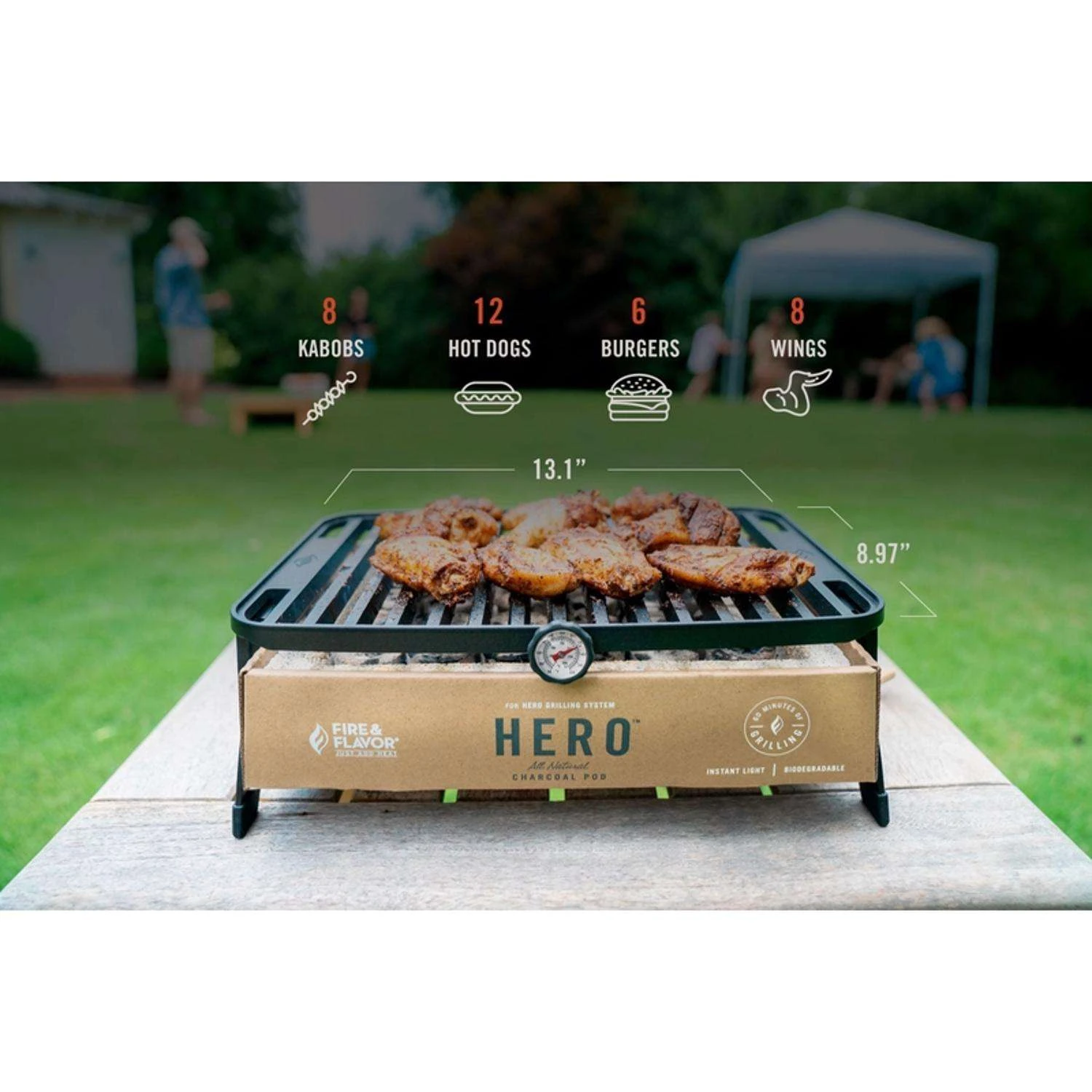 Fire & Flavor Hero Charcoal Grill Black - Image 2