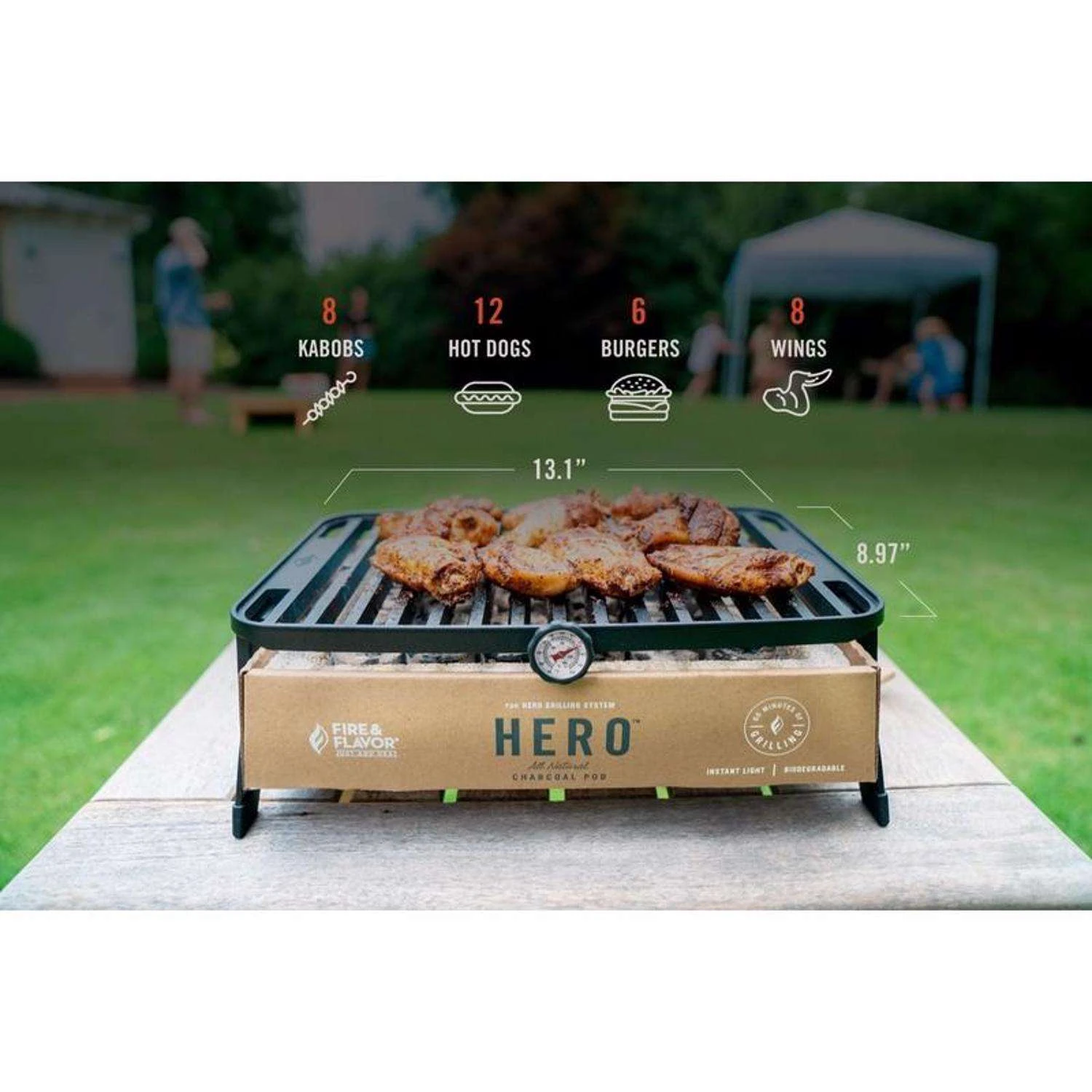 Fire & Flavor Hero Charcoal Grill System Black - Image 2