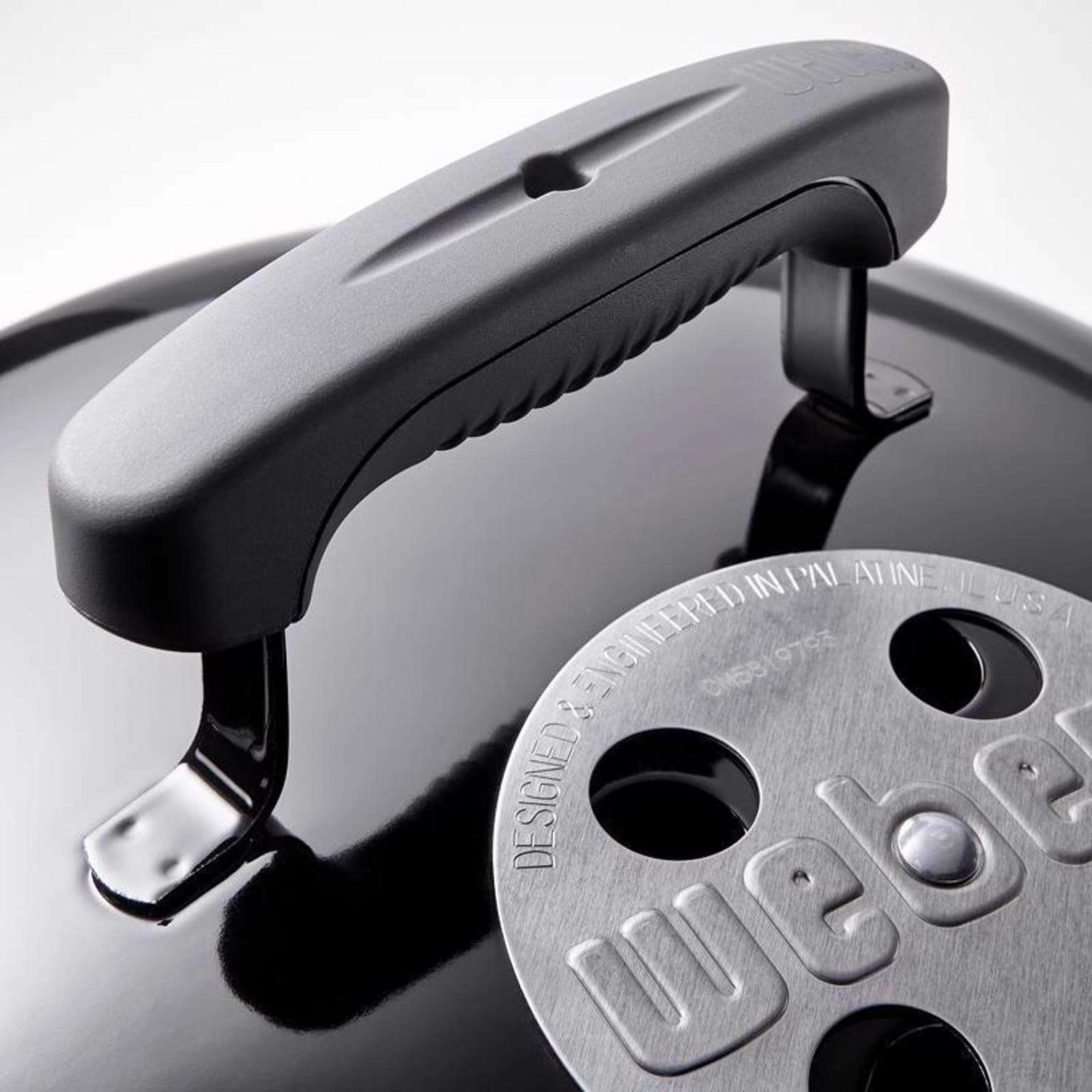 Weber 14 In. Smokey Joe Premium Charcoal Grill Slate Blue - Image 7