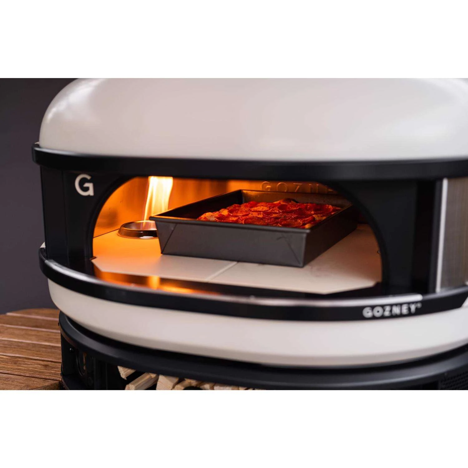 Gozney Dome 29 In. Propane Gas/Wood Outdoor Pizza Oven Bone - Image 6