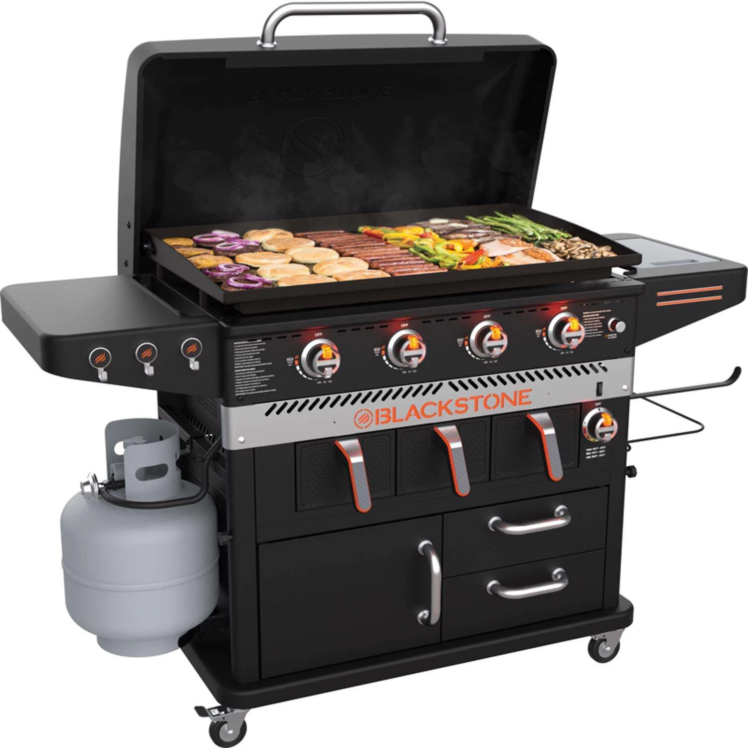 Blackstone Patio Series 5 Burner Liquid Propane Outdoor Griddle Black - Image 2