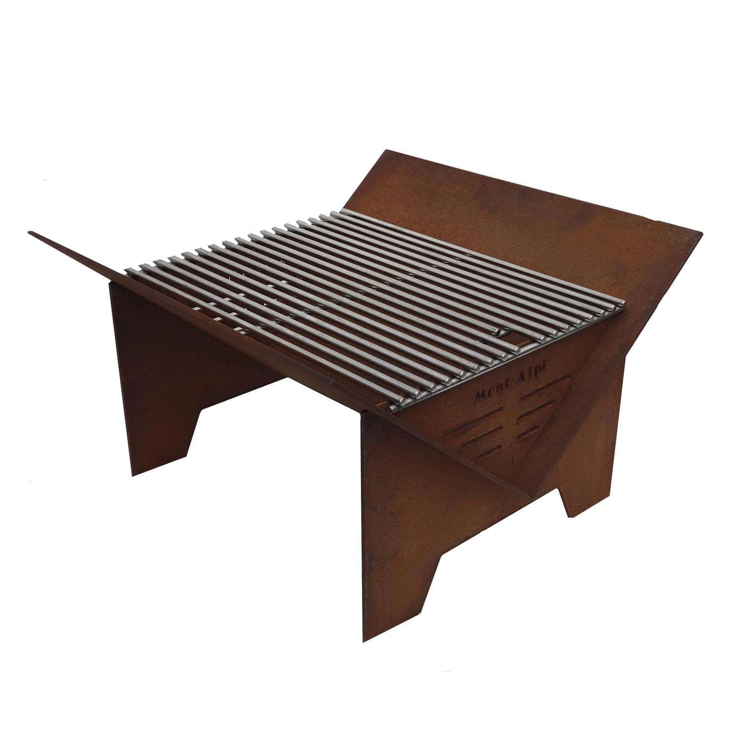 Mont Alpi 16 In. Charcoal/Wood Pellet Grill Rust - Image 2