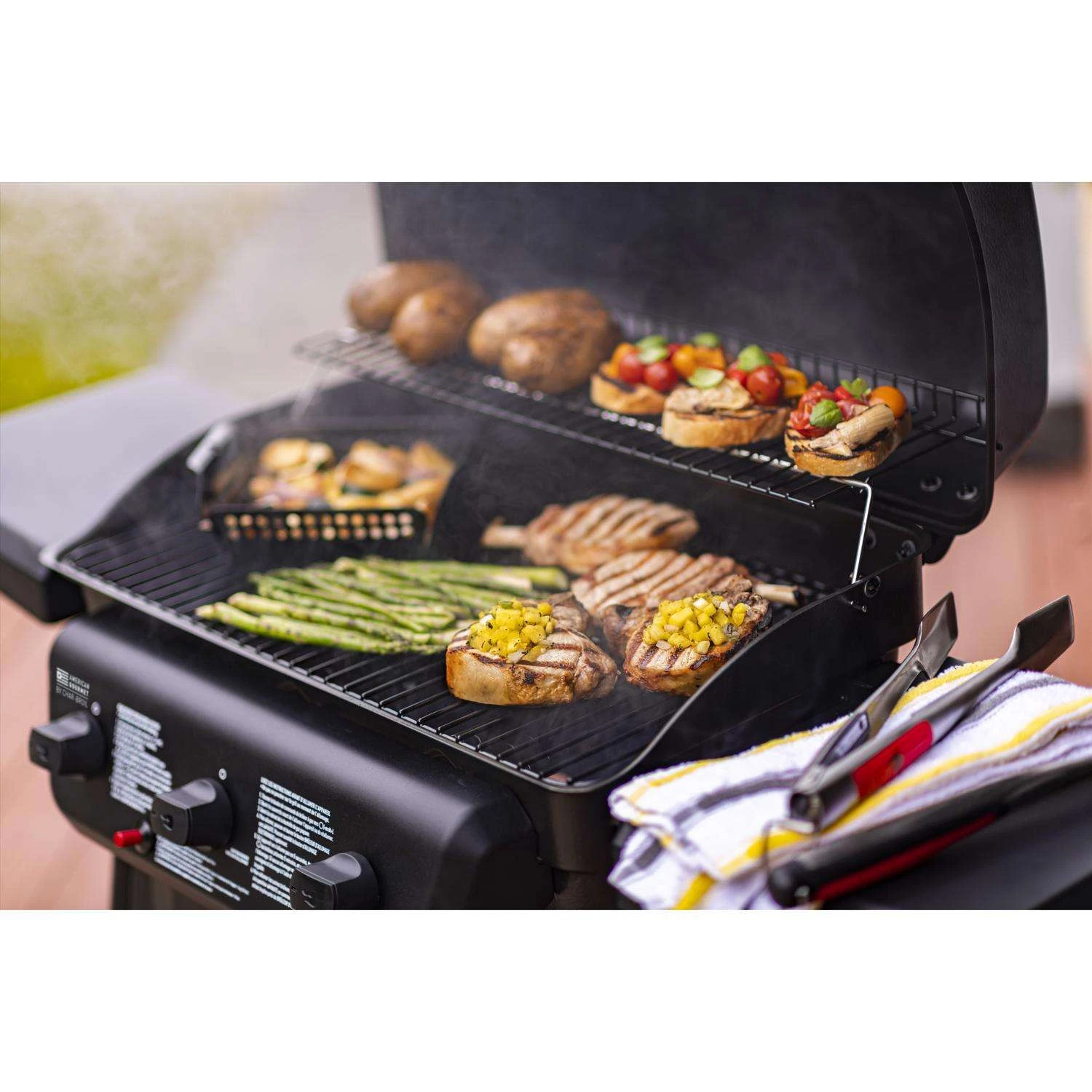 American Gourmet 3 Burner Liquid Propane Grill Black - Image 10