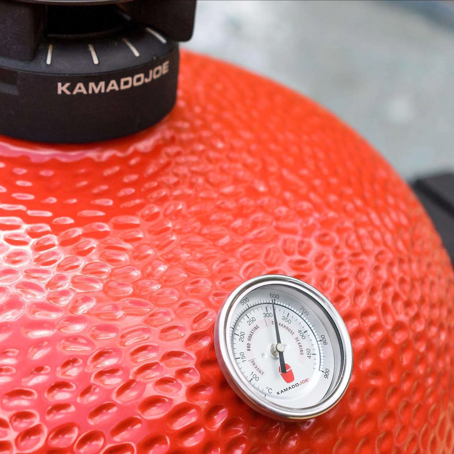 Kamado Joe 24 In. Big Joe II Charcoal Kamado Grill And Smoker Red - Image 2