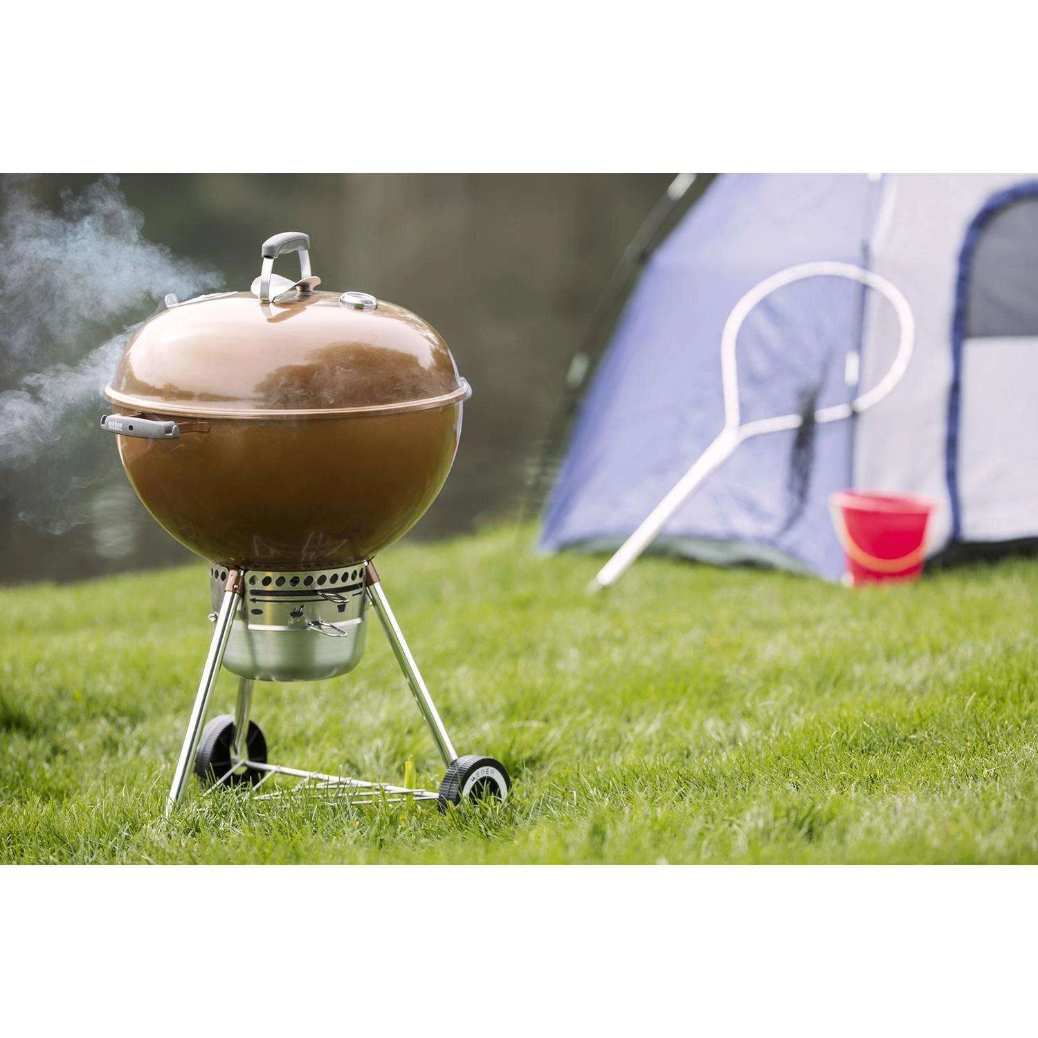 Weber 22 In. Original Kettle Premium Charcoal Grill Copper - Image 9