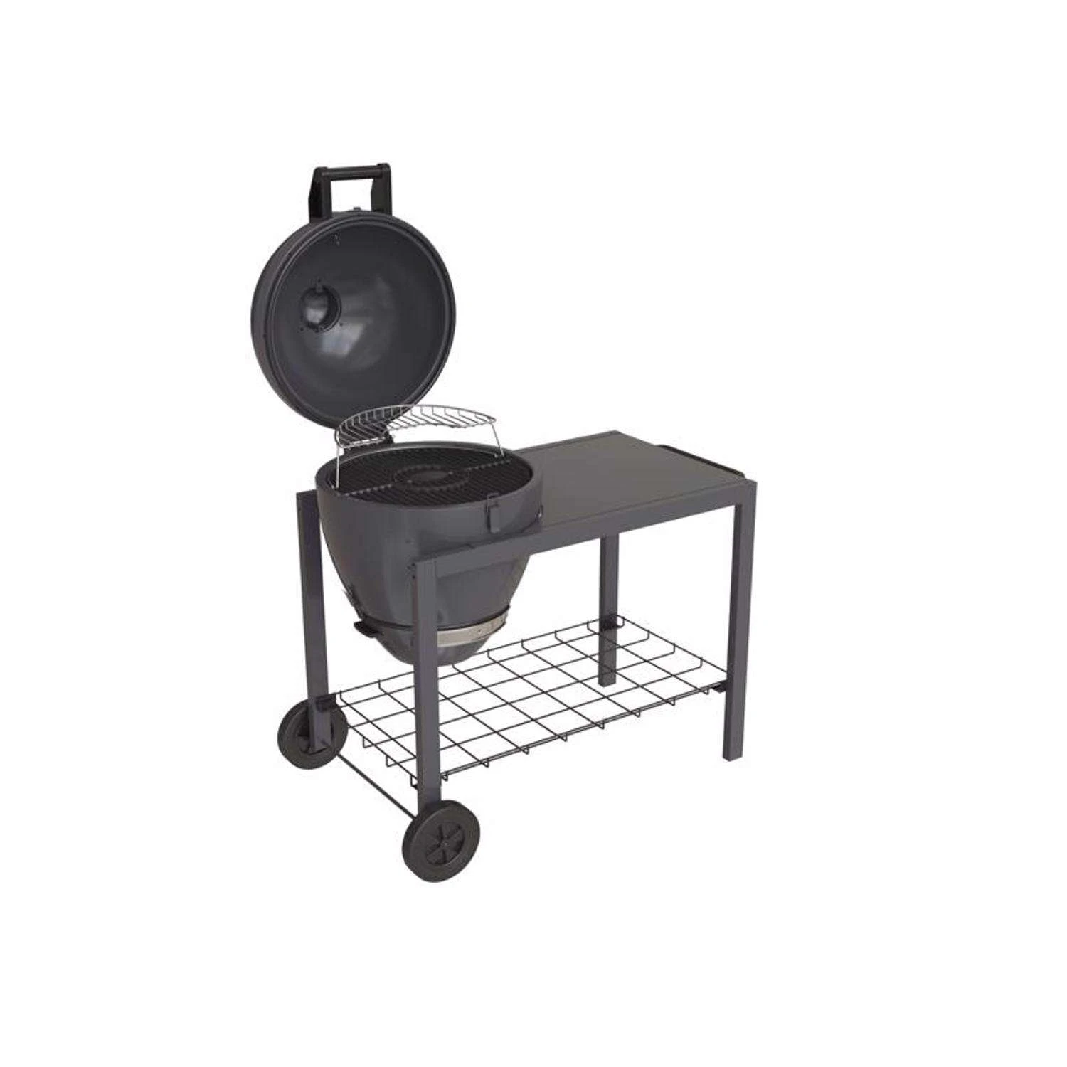 Brand-Man Grills 20 In. Rodeo Deluxe Charcoal/Wood Kamado Grill And Smoker Gray - Image 3