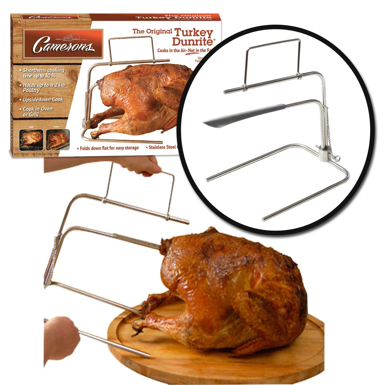 Camerons Turkey Dunrite Silver Poultry Rack 1