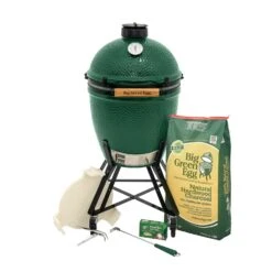 Big Green Egg 18.25 In. Large EGG In Nest Package Charcoal Kamado Grill And Smoker Green