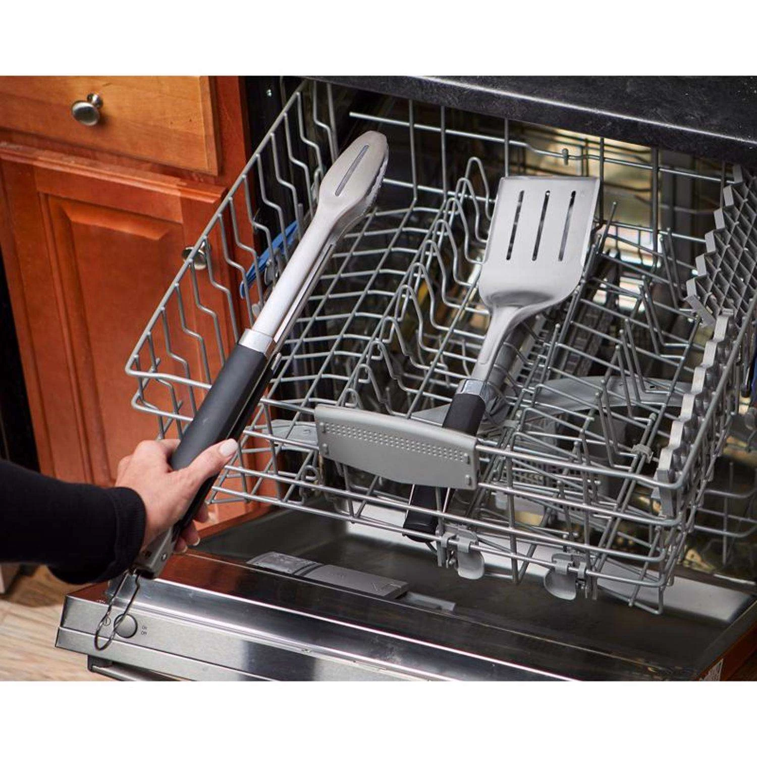 Weber Precision Stainless Steel Black/Silver Grill Tool Set 2 Pc - Image 4