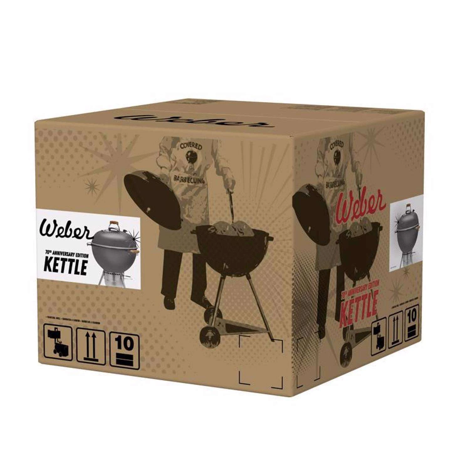 Weber 22 In. 70th Anniversary Kettle Charcoal Grill Hollywood Gray - Image 8