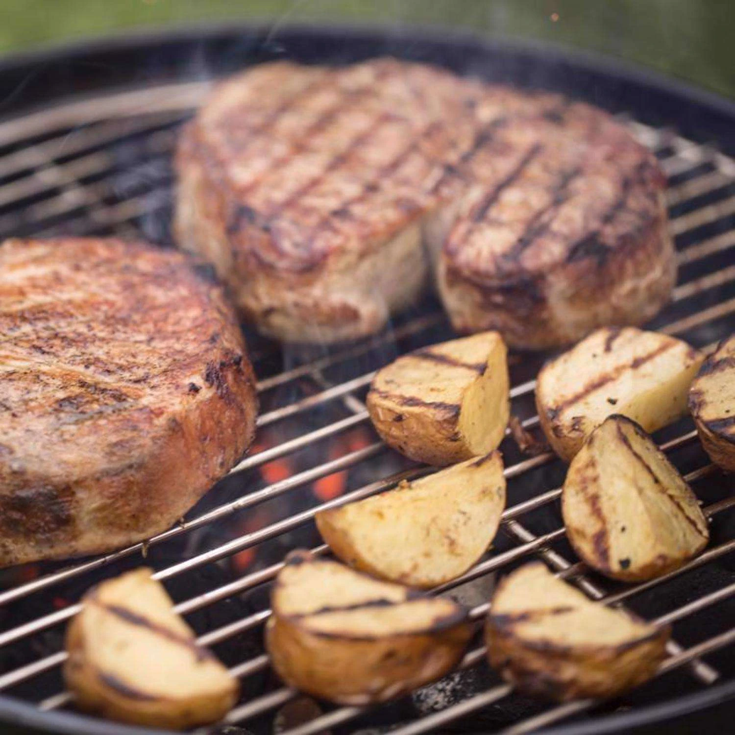 Weber 14 In. Smokey Joe Premium Charcoal Grill Slate Blue - Image 2