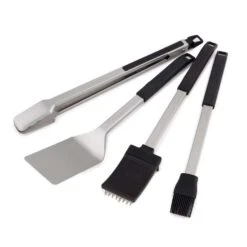 Broil King Baron Stainless Steel Black/Silver Grill Tool Set 4 Pc