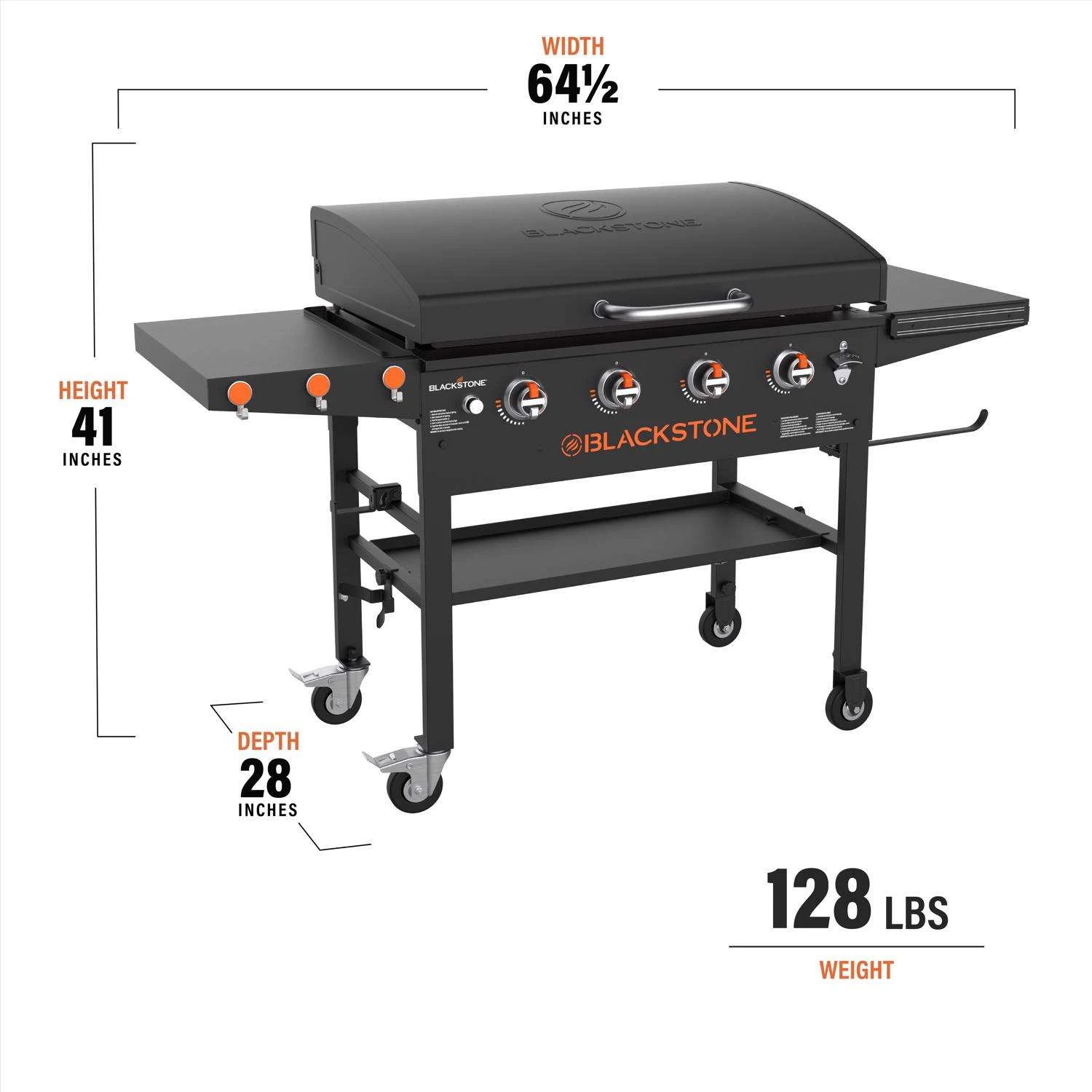 Blackstone 4 Burner Liquid Propane Outdoor Griddle Black - Image 4