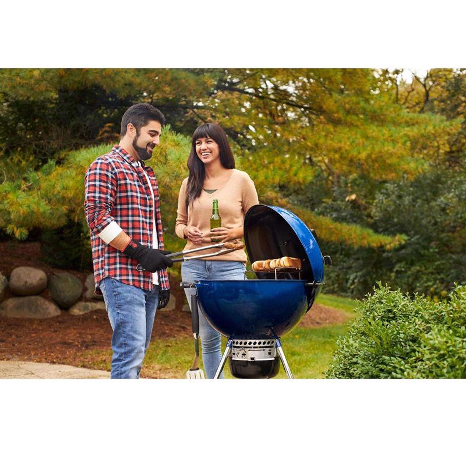 Weber 22 In. Master-Touch Charcoal Grill Deep Ocean Blue - Image 9